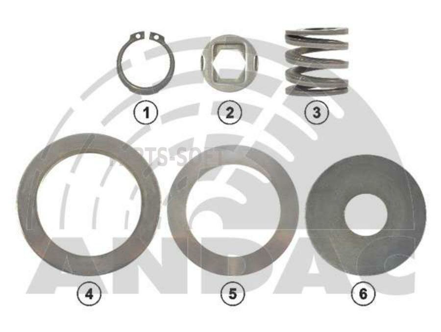 ANDAC 081030114 0810 30114_р/к диcкового тормоза! 6(м) шайбы пружины механизма регулировки Wabco\ PAN 17