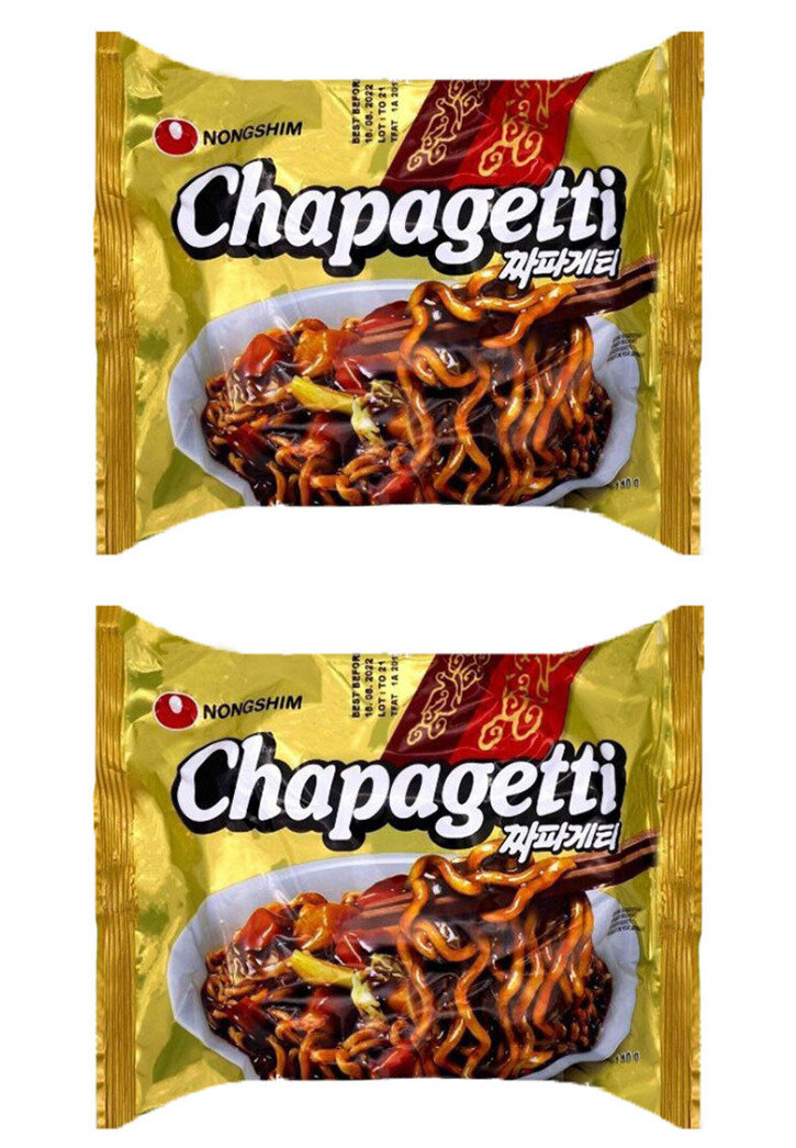 Nongshim Лапша быстрого приготовления Chapagetti с соусом, 140 г, 2 шт