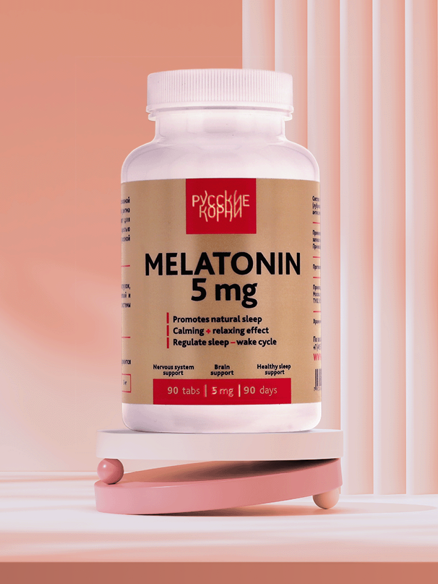 Мелатонин 5 мг Крепкий сон, восстановление цикла День-Ночь, 90 таблеток
