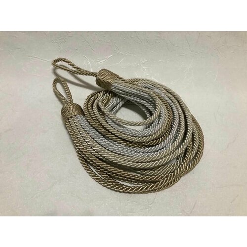 Подхват для шторы универсальный / прихват, держатель для занавески тканевый / золотисто-желтый