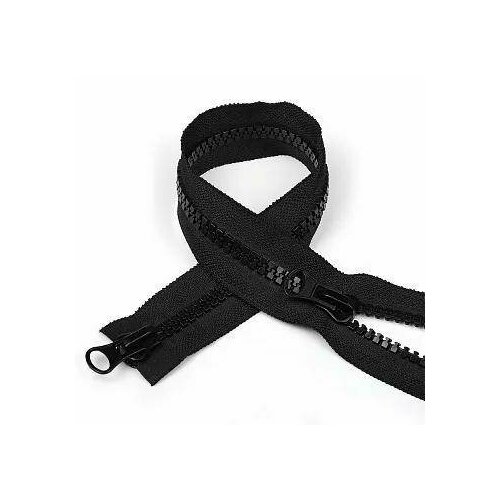 Разъёмная молния Logo T8 75 см, 2 замка, черная