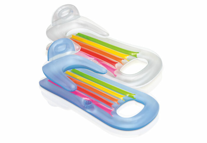 фото Надувной матрас для плавания кинг кул (1 лунка) с подголовн. 160х85см 2цв.