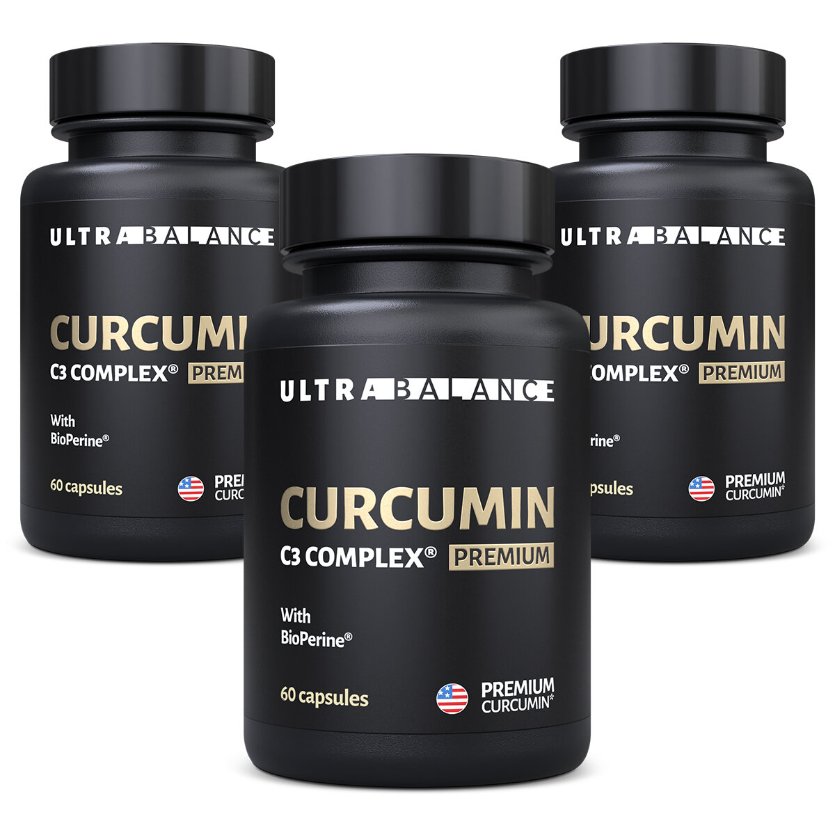 UltraBalance Curcumin C3 Complex Premium капс., 500 г, 60 шт., 3 уп.