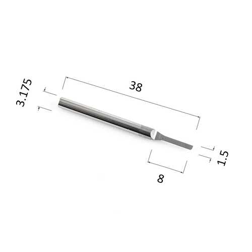 Гравер DJTOL AAOZX3.1.508 прямой половинный (по дереву, композиту (АКП), пластику)