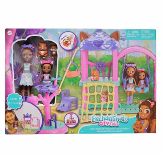Куклы с питомцами Mattel "Enchantimals", Детская площадка, с аксессуарами