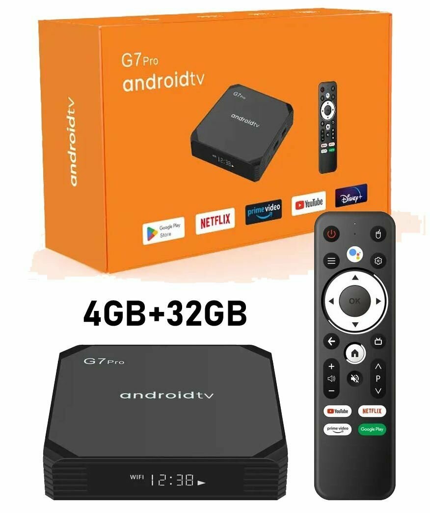 ATV BOX G7 Pro 4/32 Amlogic S905Y4 ATV box 4K Android 11 BT voice remote Телевизионная приставка