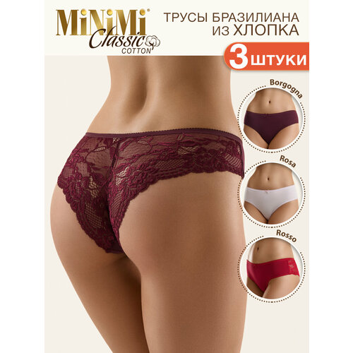 фото Трусы minimi, 3 шт., размер 50, мультиколор
