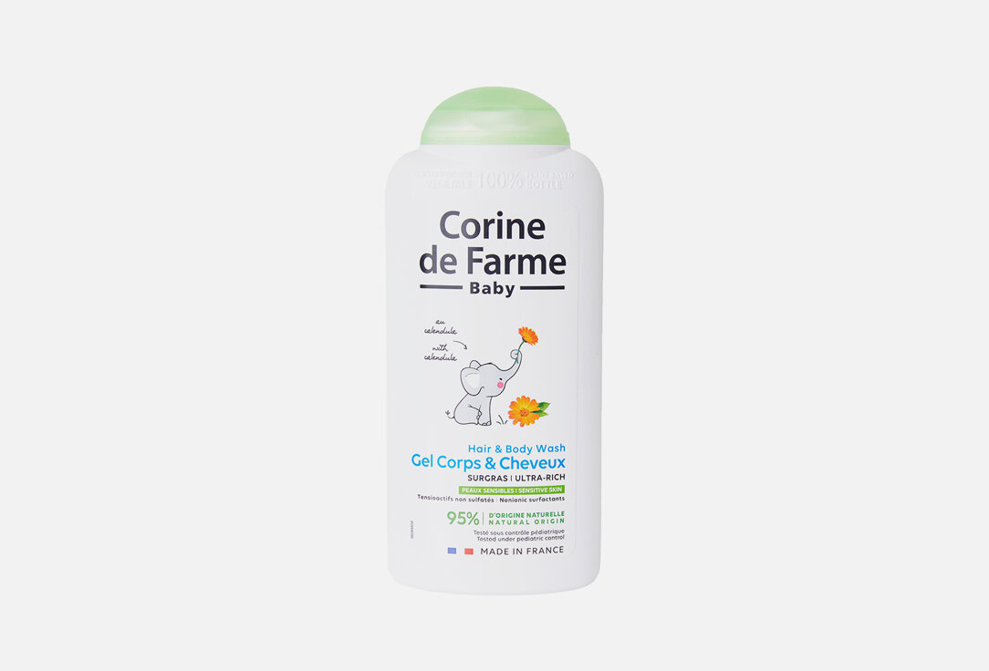 Детский очищающий гель для тела и волос Corine de Farme, calendula 250мл