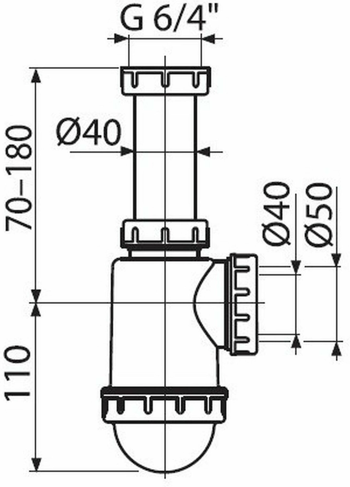 Сифон для кухонной мойки Alcaplast - фото №12