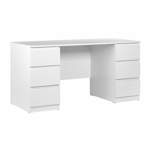Стол письменный VMG Industry Кастор белый 6 ящиков 151х65х75 см