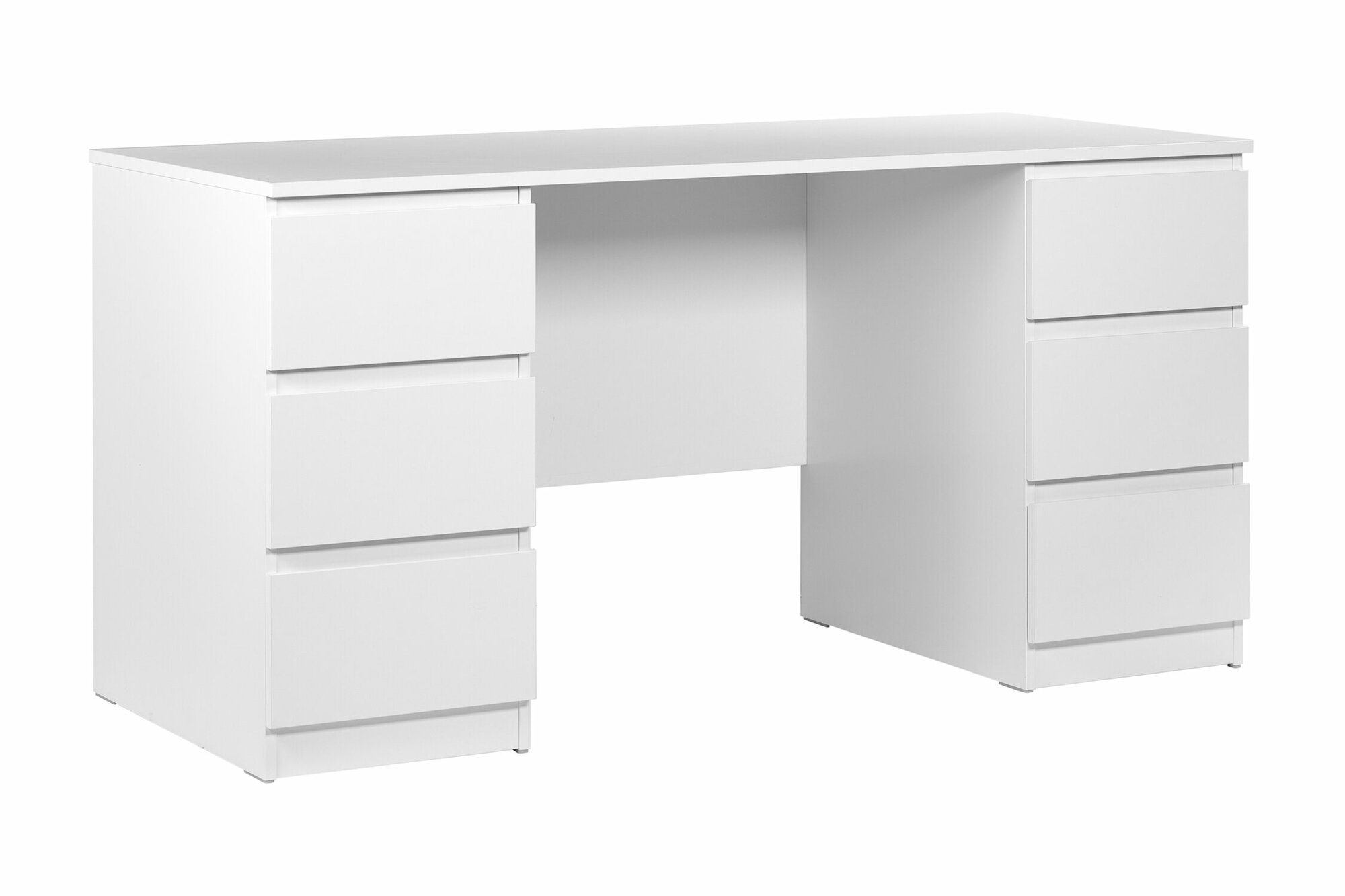 фото Стол письменный VMG Industry Кастор белый 6 ящиков 151х65х75 см