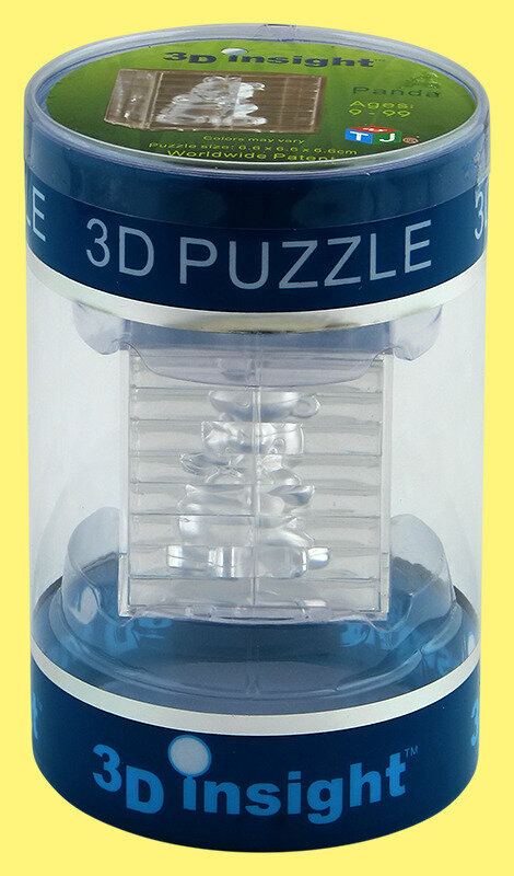 Головоломка-пазл 3D куб Панда (прозрачная)
