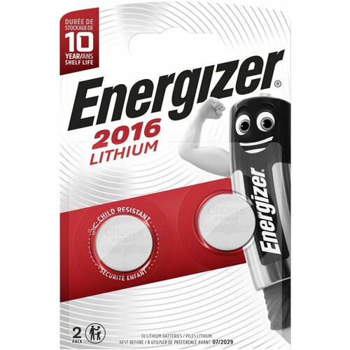 Элемент питания ENERGIZER CR2016, 2 шт. батарейка d energizer eveready super r20 ni mh 2 штуки