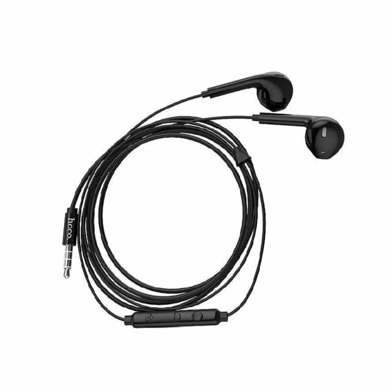Наушники Hoco M101 Max, с микрофоном, чёрные, вкладыши, 3,5мм, 1,2м