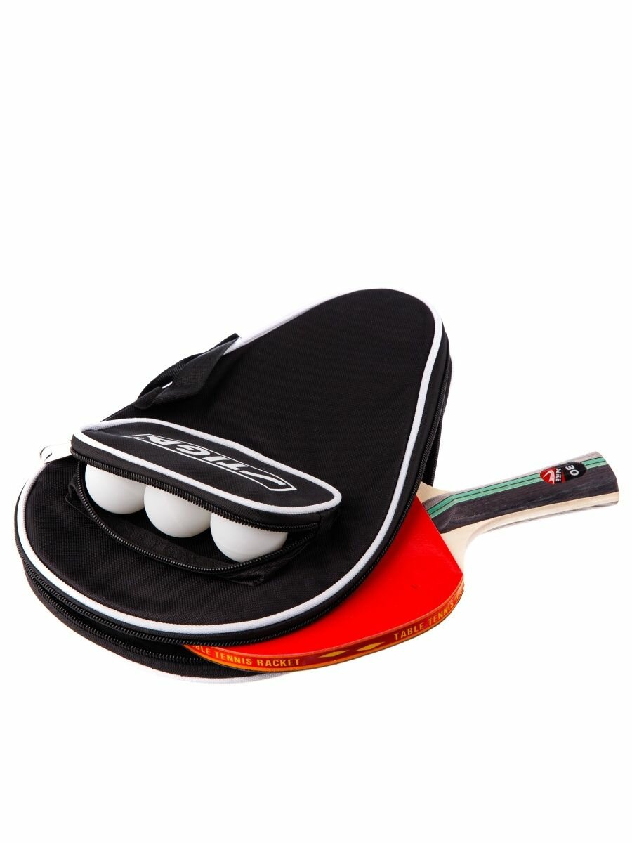 Чехол для ракетки для настольного тенниса Estafit Tiga c карманом для шариков, черный