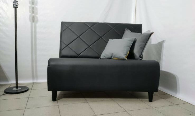 фото Диван "Lakshmi 2" экокожа, 110x67x73 см, черный