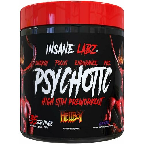 Insane Labz Psychotic HELLBOY 250 гр (Insane Labz) предтреник psychotic black психотик блэк insane labz голубая малина