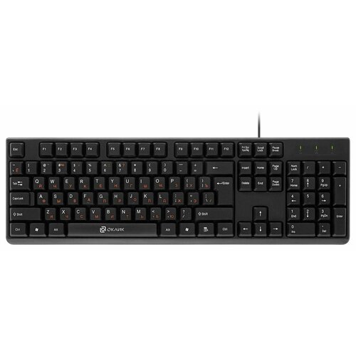Клавиатура Oklick 100M HW3 USB черный 654570 104800₽