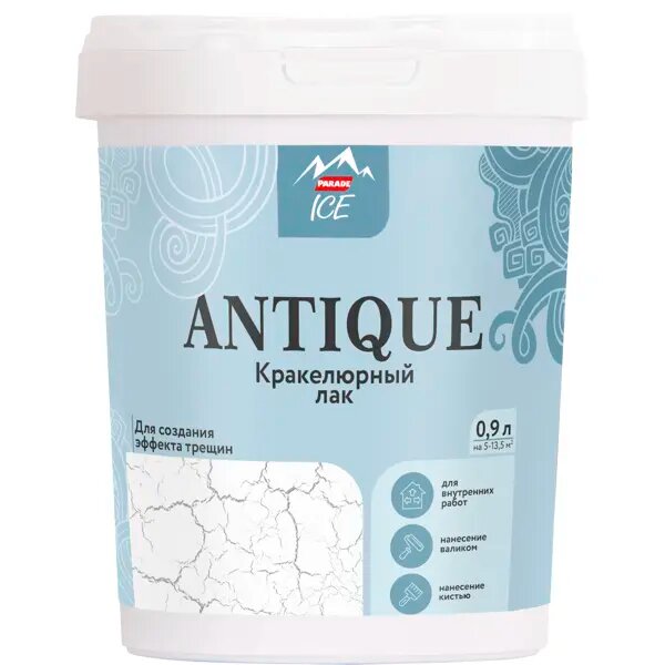 Лак кракелюрный Parade Ice  Antique   0 9 л  цвет прозрачный