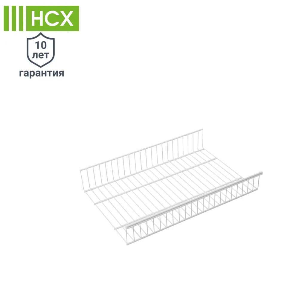 фото Полка-корзина проволочная НСХ 9.5x55.3x37.9 см сталь цвет белый