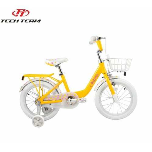 фото Велосипед детский 16" tech team milena, алюминиевая рама (желтый) techteam