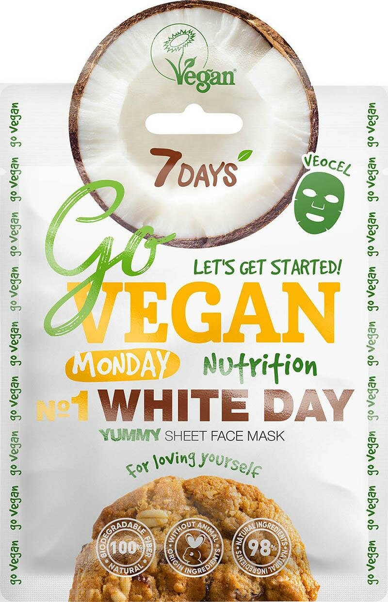 Маска для лица 7 Days Go vegan Monday тканевая 25г
