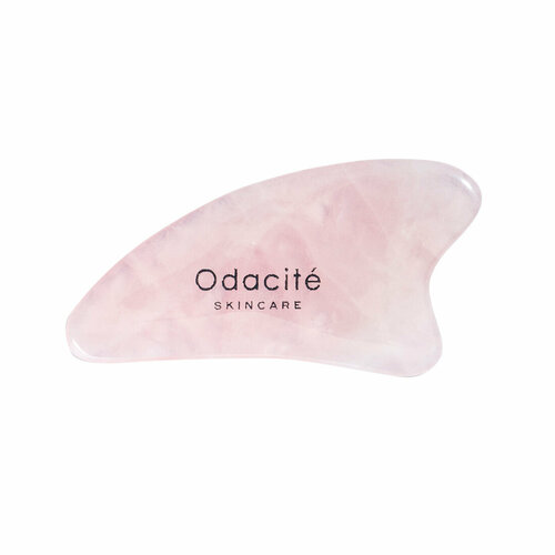 Odacite Гуа ша из розового кварца Crystal Contour Gua Sha Rose Quartz Beauty Tool gua sha tool 100% natural rose quartz guasha board crystal stone jade massager body facial back scraper acupuncture spa therapy