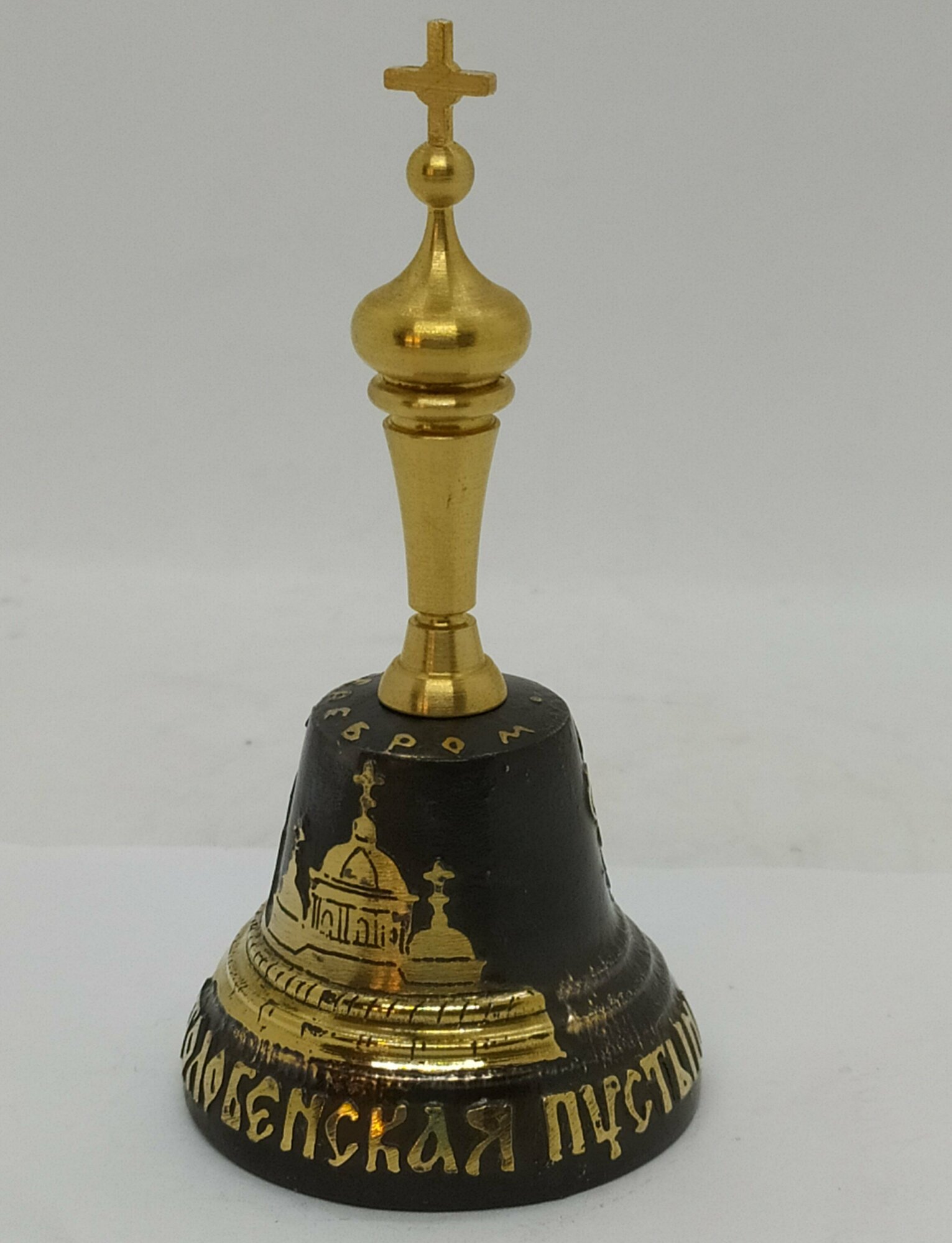 Валдайский Колокольчик №4 с ручкой купол "селигер. Нилова пустынь" — фото 1