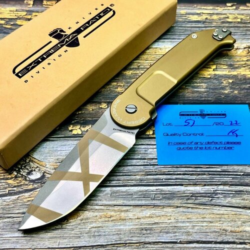 Нож складной Extrema Ratio EX0490SWD BF2 R CD, N690 Desert Camo Blade, Desert Tan Aluminum Handle фонарь подствольный olight baldr pro r desert tan