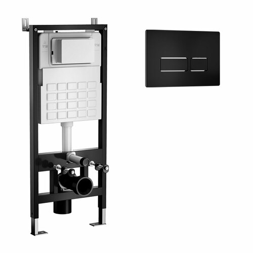 Система инсталляции WAVE двухрежимная прямоугольная кнопка V2 черная механика 22400₽