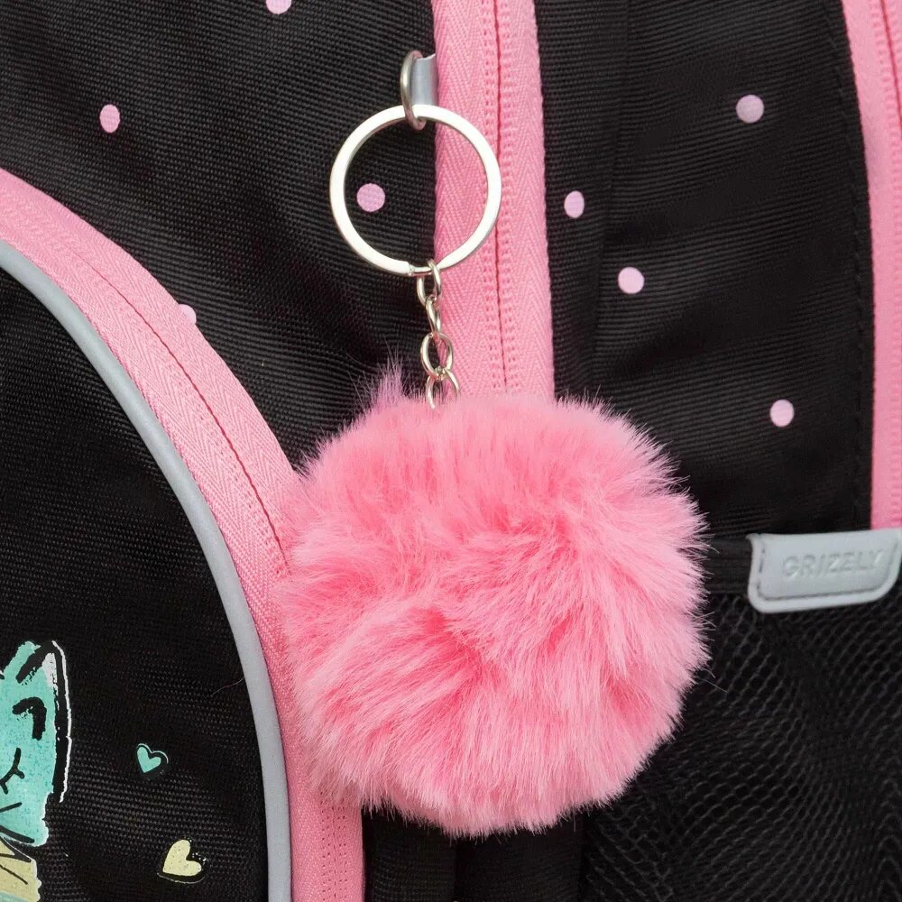 Рюкзак школьный GRIZZLY с карманом для ноутбука 13", анатомической спинкой, для девочки RG-460-1/2.