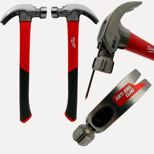 Изображение товара Молоток инженерный с рукояткой из стекловолокна Milwaukee 570 г