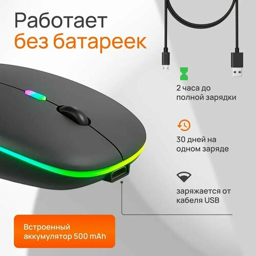 Беспроводная компьютерная мышь с подсветкой 55000₽