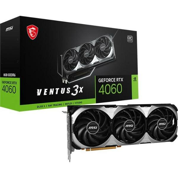 Видеокарта MSI NVIDIA GeForce RTX 4060 VENTUS 3X 8G OC