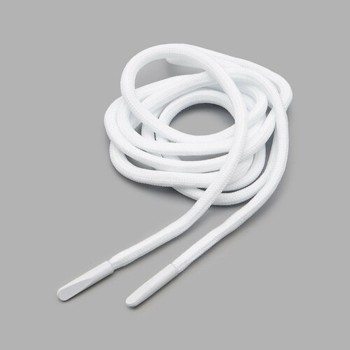 Шнурки круглые с металлическим наконечником 4мм100см 6220-0133 белый 100 шт упак 1600₽