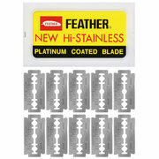 Feather New Hi-Stainless Лезвия для Т-образного станка, 10 лезвий