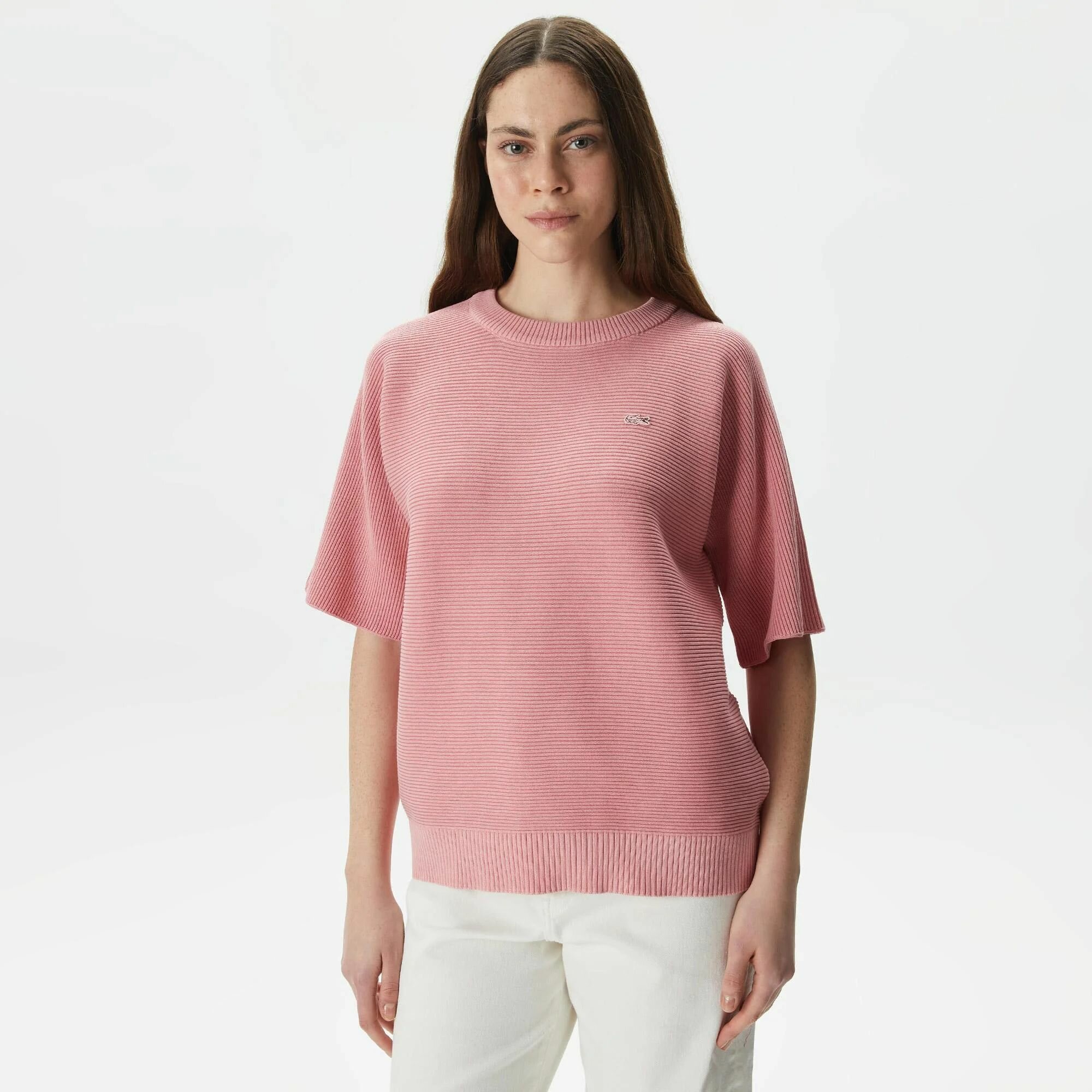 Свитер LACOSTE, размер T36, , светло-розовый