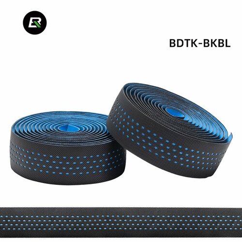 фото Обмотка руля rockbros bdtk-bkbl, эва, черно-синяя, с заглушками