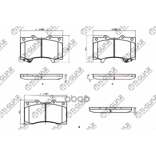 Тормозные Колодки Tg-0555CPn0555 Керамика Tiguar Fr Patrol Y62 10 Infiniti Qx56 Z62 10 Дисковые Ti-Guar арт 6040₽