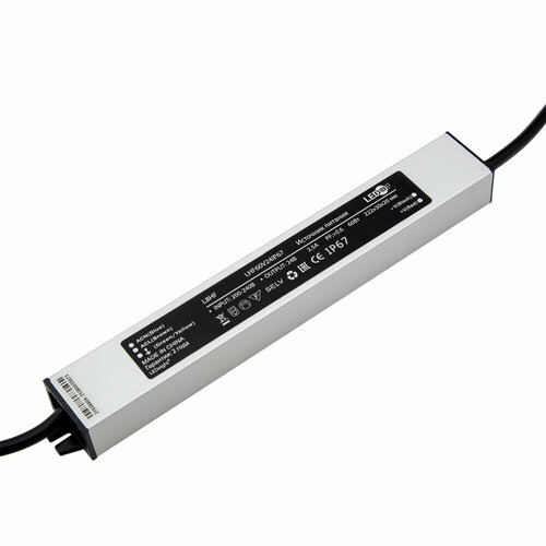 Блок питания для светодиодной ленты 60Вт DC24В25А IP67 222x30x20мм серия DN8HF 2576₽