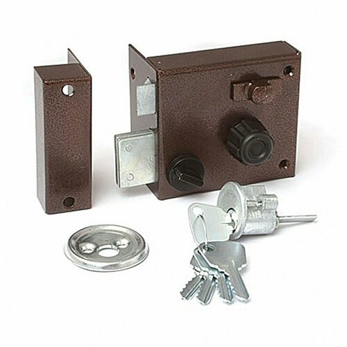 Замок накладной Балтика 2 английский ключ прямоуг ригель 2170₽