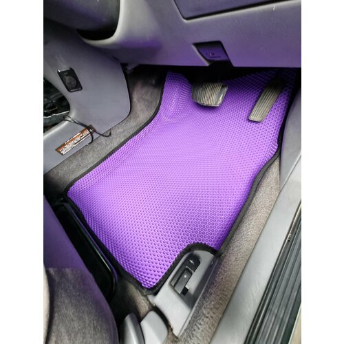 Коврики ЕВА (EVA, ЭВА, 3Д) с бортами / Toyota Camry Gracia 1996-2001 / Тойота Камри Грация правый руль 4WD /фиолетовый сота с черным кантом