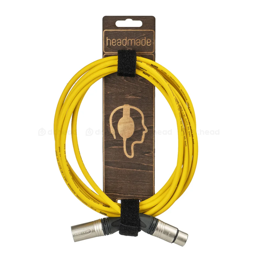 фото HeadMade Viper XLR(F) to XLR(M) yellow, 1.5m жёлтый - микрофонный кабель