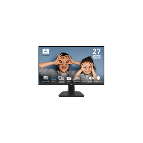 Монитор MSI PRO MP275Q 27 169 WQHD2560x1440 IPS Flat 1msMPRT 13001 100M1 300nit 178178 2xHDMI 20b DP 12a Speaker Tilt 100HZ Black 1y war-ty 2285200₽
