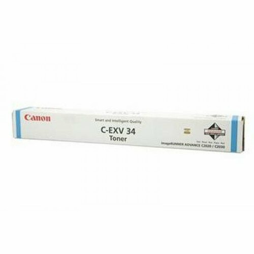 C-EXV34 Cyan [3783B002] Тонер-картридж Canon для IR ADV C2020/2030 , голубой canon тонер картридж оригинальный canon t10c 4565c001 синий повышенной емкости 10k