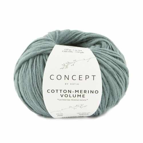 Пряжа для вязания Katia Cotton-Merino Volume (208 Green blue)