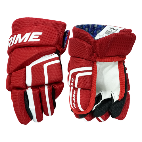 перчатки хоккейные prime flash 1 0 yth р 9 черные Перчатки хоккейные PRIME Flash 1.0R YTH (8 / красный)
