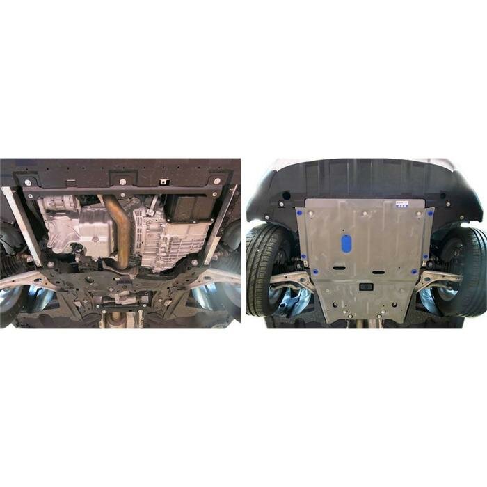 Защита картера и КПП Rival Mercedes Benz A-class 180/200 2012-.../B-class B 180 2012-.../CLA-class 200 2013-..., алюминий 4 мм - фото №13