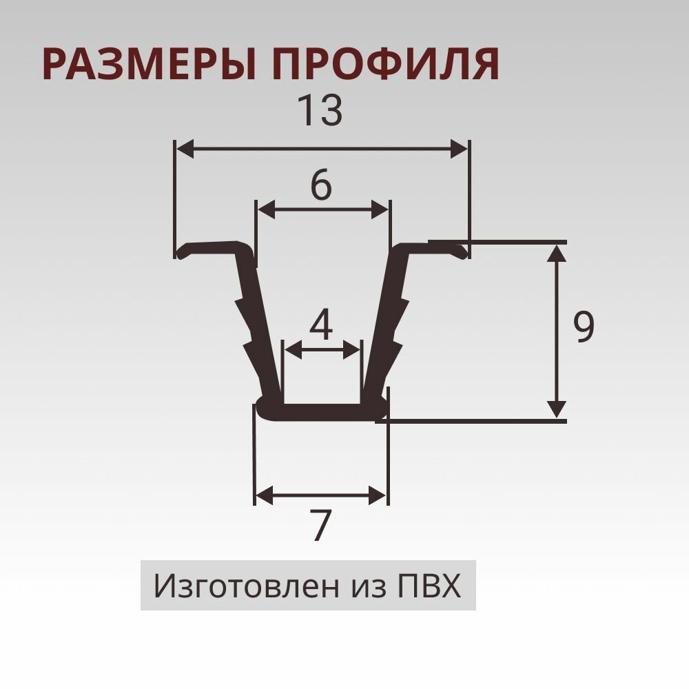 Профиль направляющий для шкафа-купе Ст147, L-1,70 метров ПВХ (комплект 2 шт)