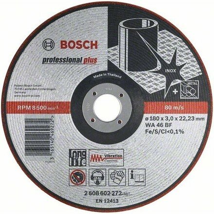 BOSCH 2608602218 Круг зачистной BOSCH Vibration Control 125 х 3 х 22 WA 46 BF